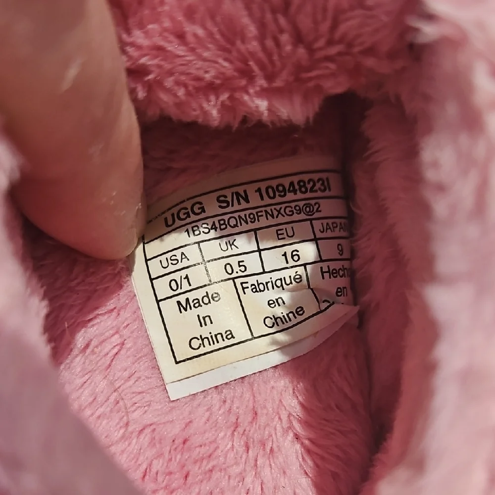 UGG Soft Pink Kids Slippers